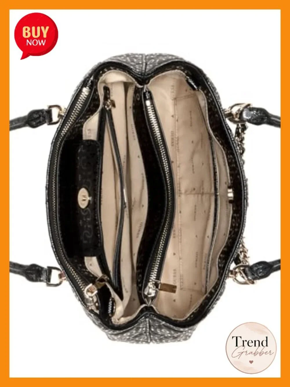 2 Compartment Satchel with Gold Hardware, Quilted PU Leather, Adjustable